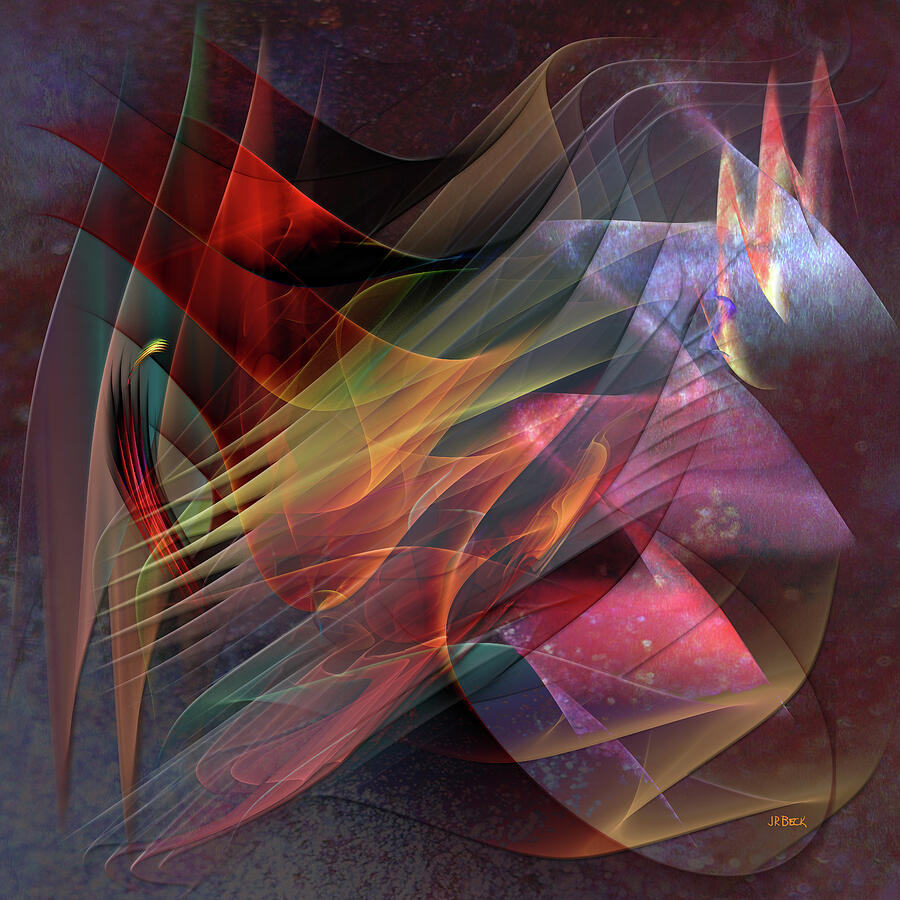 Free Falling Digital Art - Free Falling, Part 2 - Square Version by John Robert Beck Free Falling Digital Art - Free Falling, Part 2 - Square Version by John Robert Beck