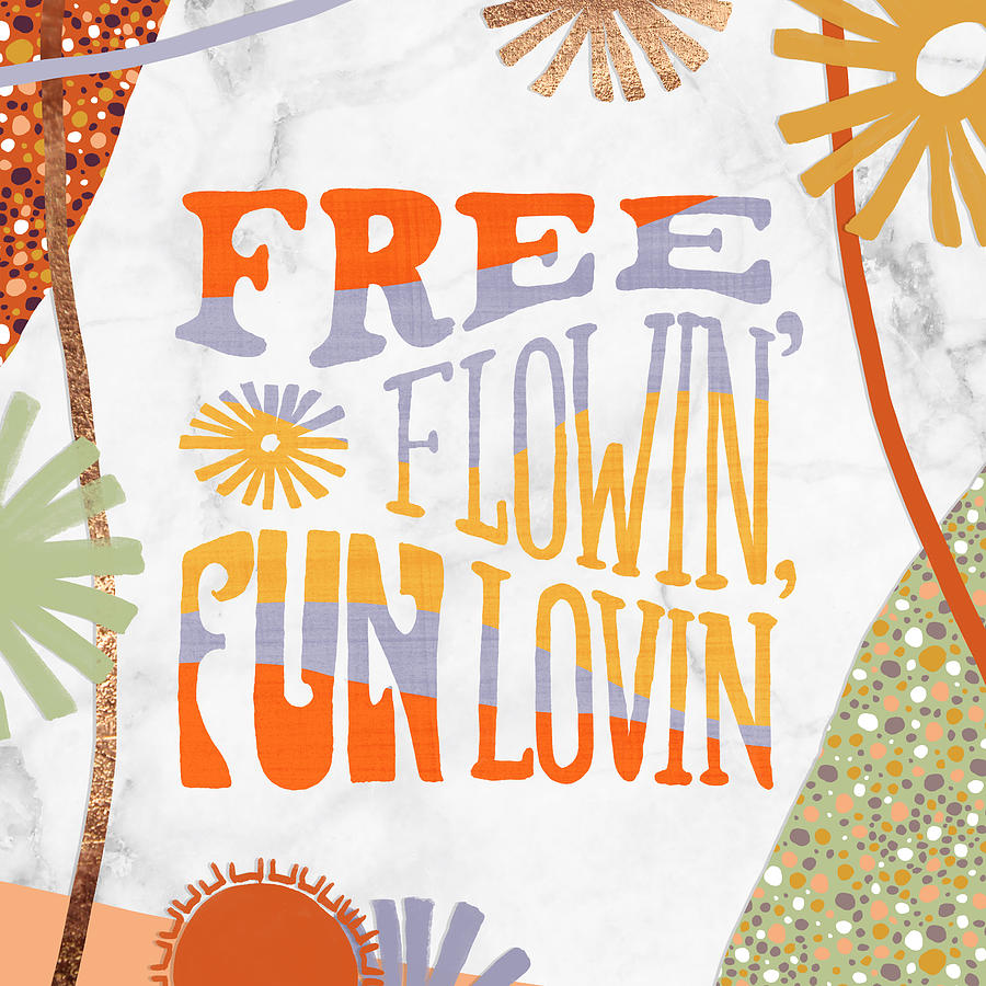 Free Flowin Fun Lovin  Painting by Jen Montgomery