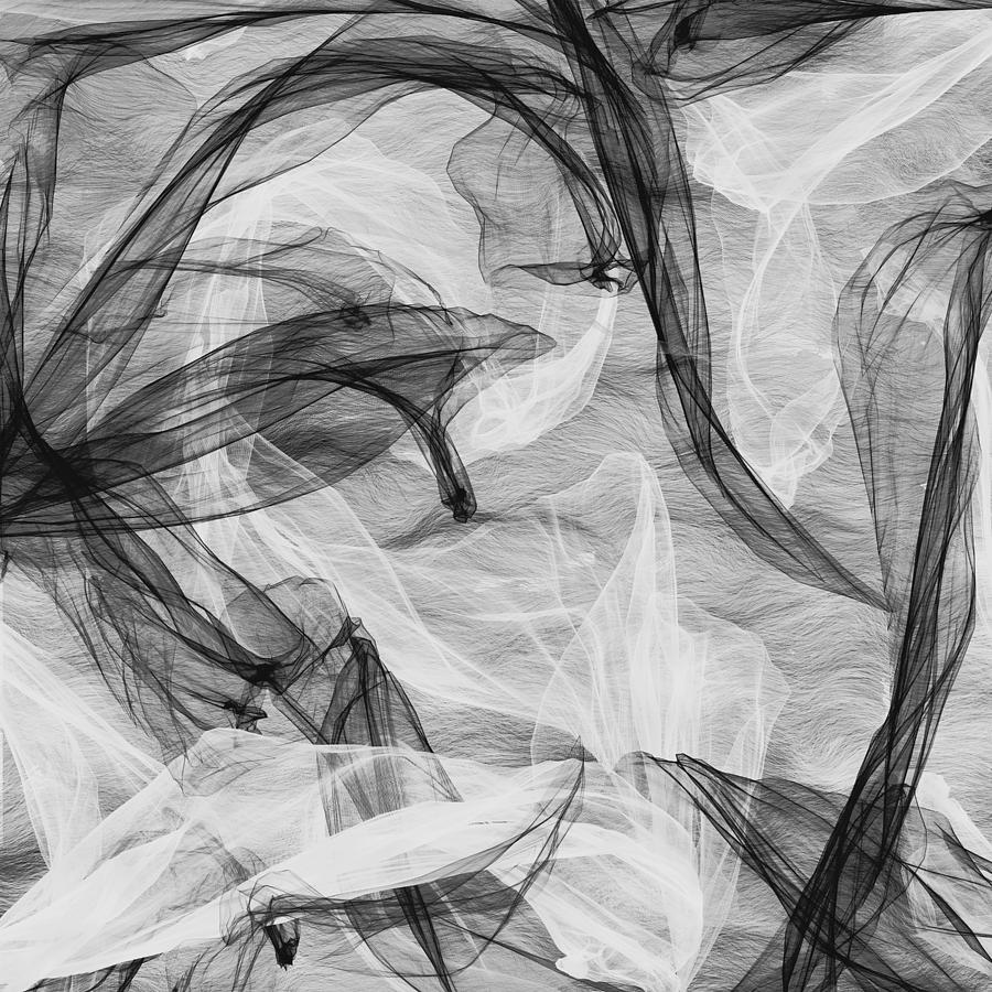 Free Indeed-Black and White Digital Art by Jacqueline Hamilton