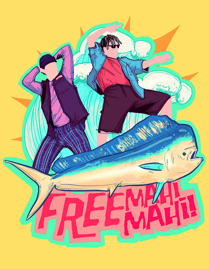 Free Mahi Mahi Drawing