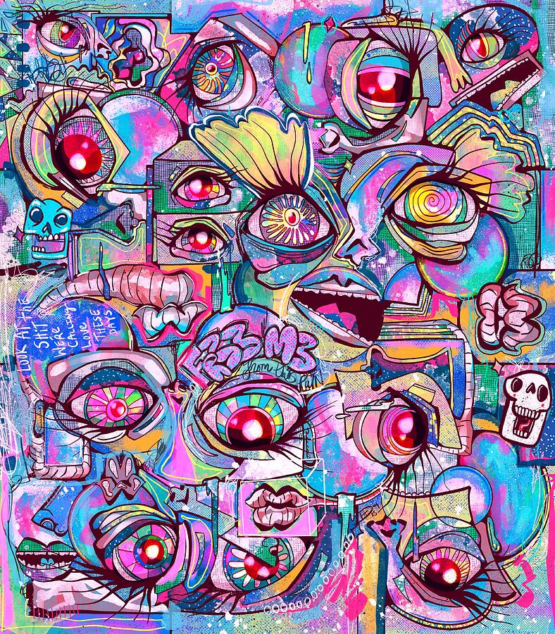 Abstract Digital Art - Free Me From The Pain by Hollie Day Abstract Digital Art - Free Me From The Pain by Hollie Day