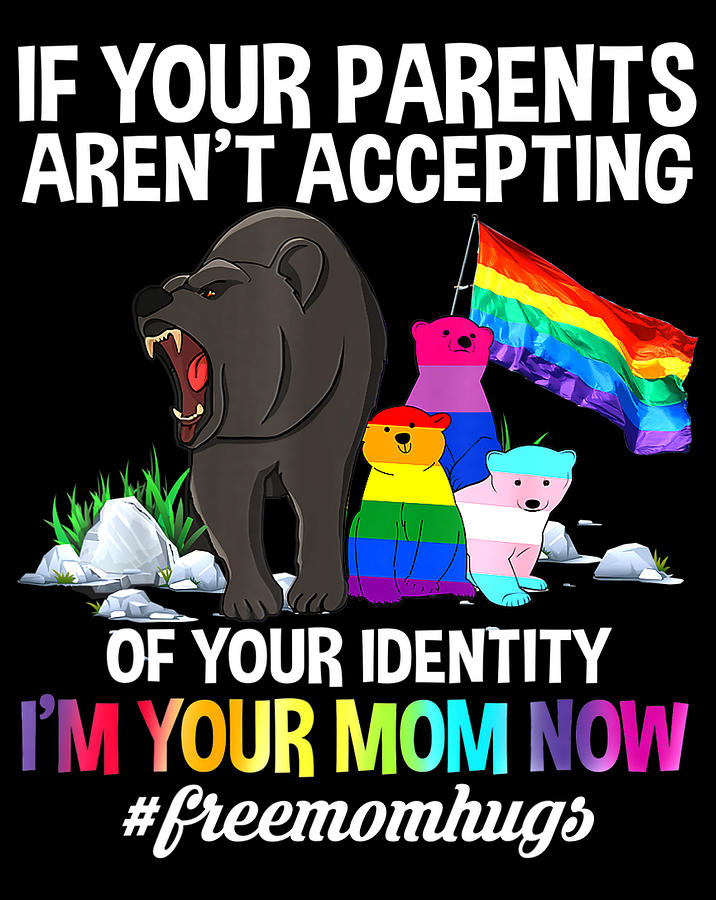 Free Mom Hugs Proud Mama Bear Lgbt Gay Pride Lgbtq Parade Png Digital