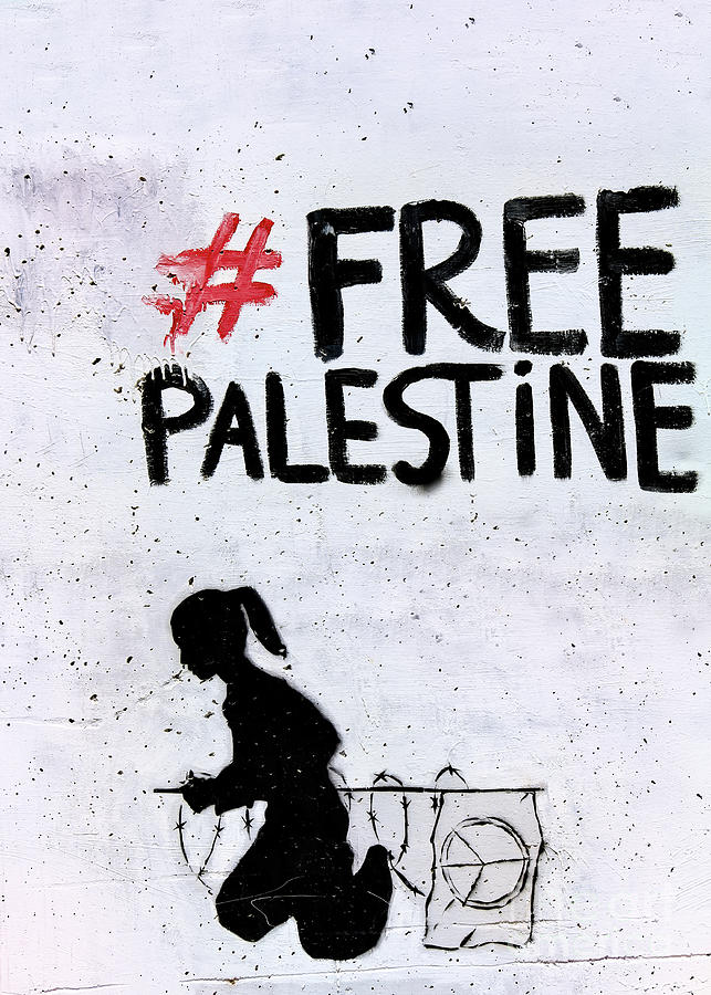 Free Palestine in Black Photograph by Munir Alawi
