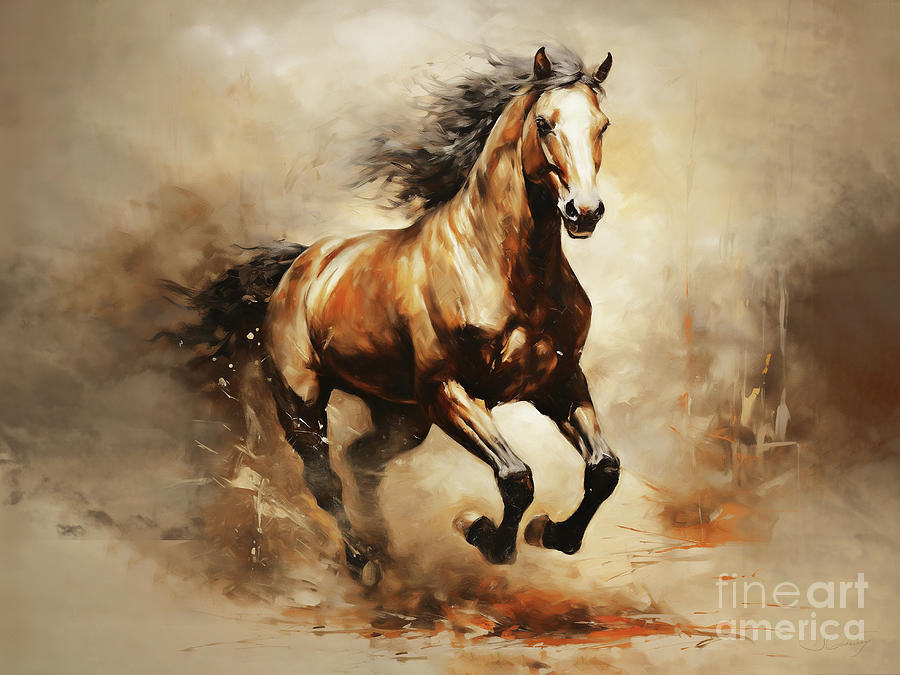 Free Reign, rein free horse  Digital Art by Shanina Conway