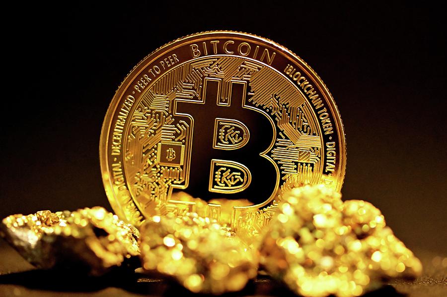 Bitcoin Digital Art - Bit Coin by Steve Hayeslip