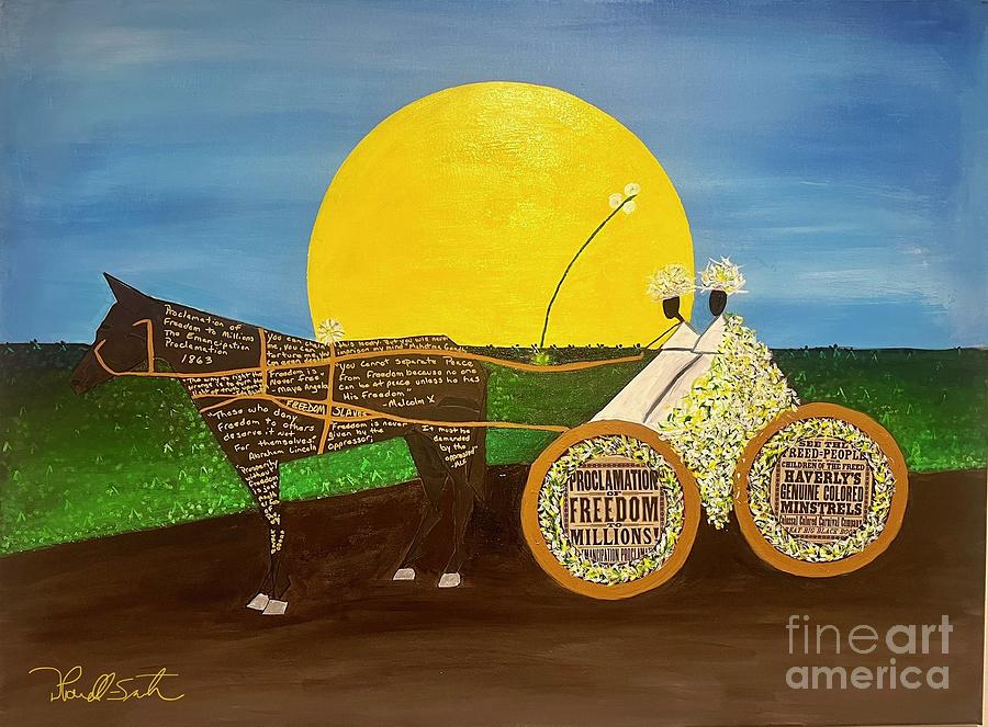 Freedom Day Painting by D Powell-Smith Freedom Day Painting by D Powell-Smith
