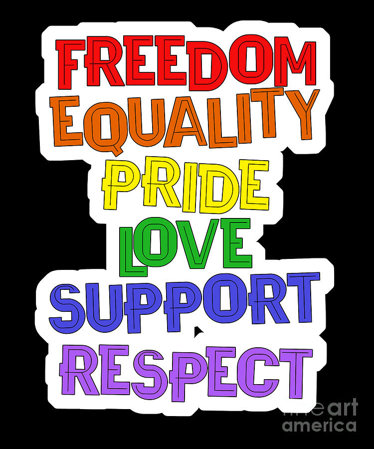 Freedom Equality Pride Love Transgender Gift Art by Thomas Larch - Pixels