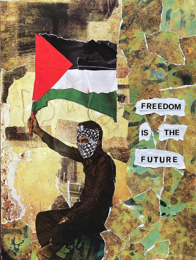 Free Palestine Mixed Media - Freedom is the Future by Citizen Raja