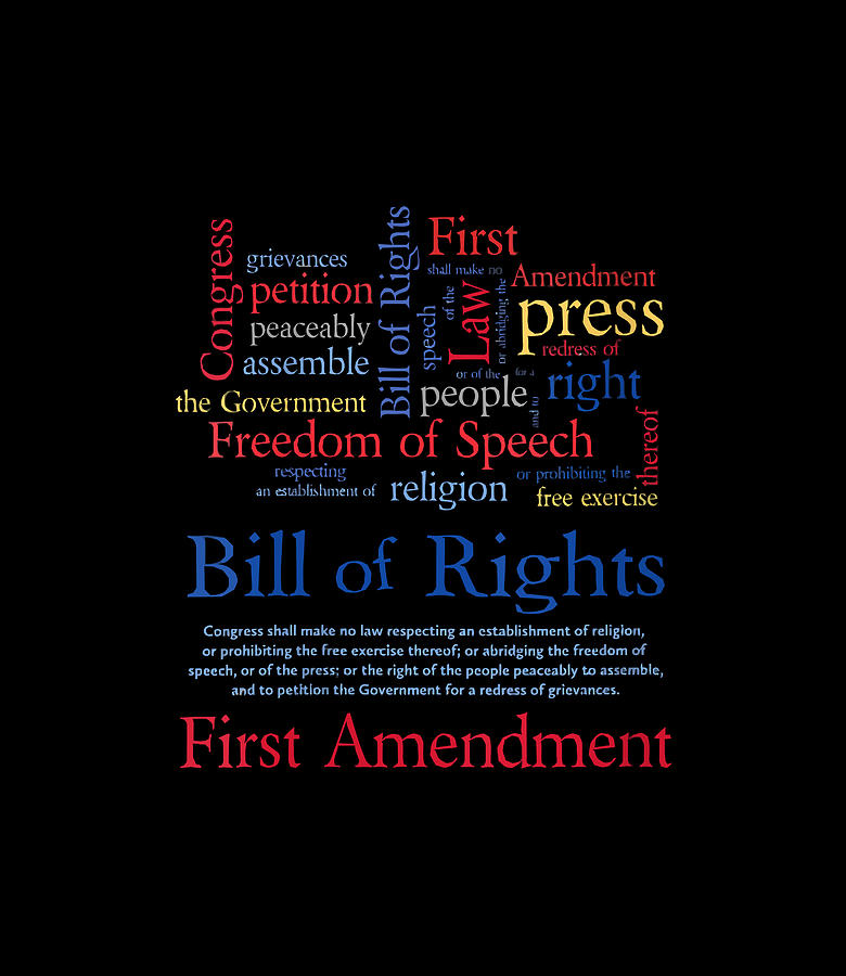 Freedom Of Speech 1St Amendment Bill Of Rights Digital Art by Thanh Nguyen