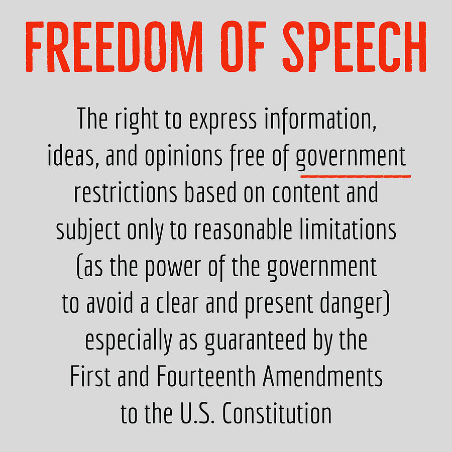 Freedom of Speech - applies to Government  Photograph by David Morehead