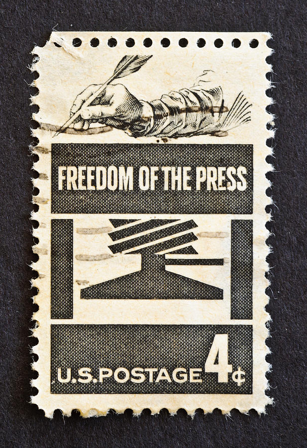 Freedom of the Press Stamp Photograph by KenWiedemann
