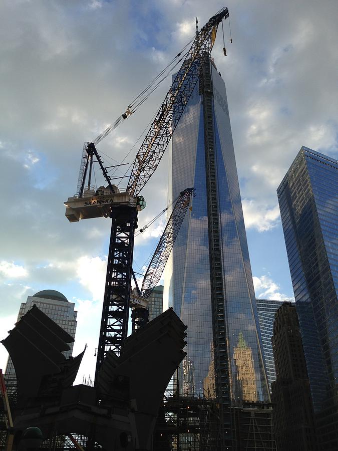 Freedom Tower and Crane Photograph by Heather E Harman