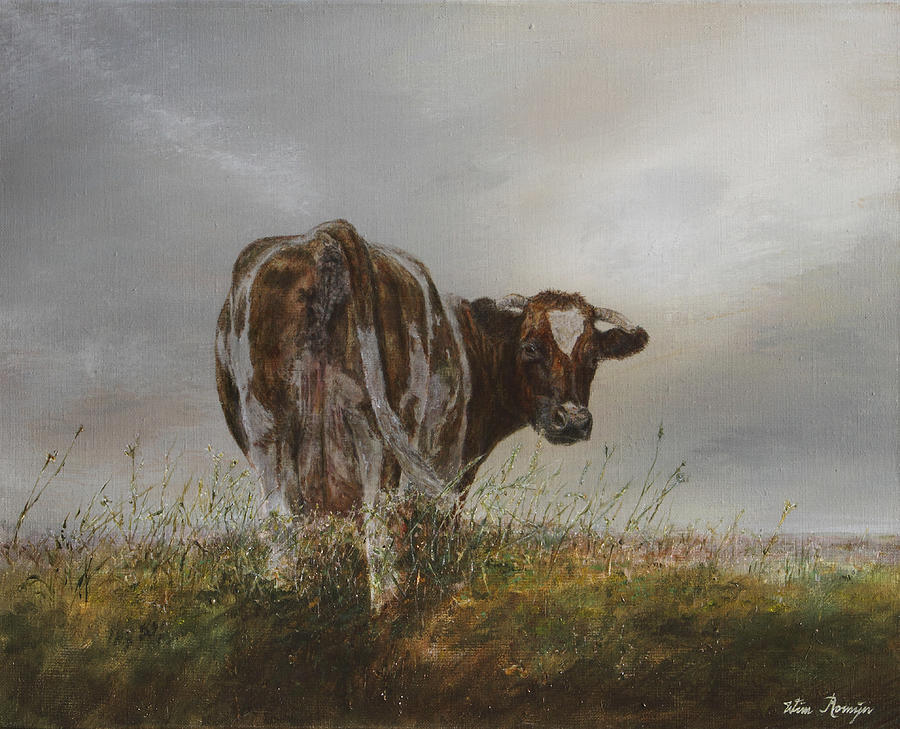 Cow Painting - Freedom by Wim Romijn