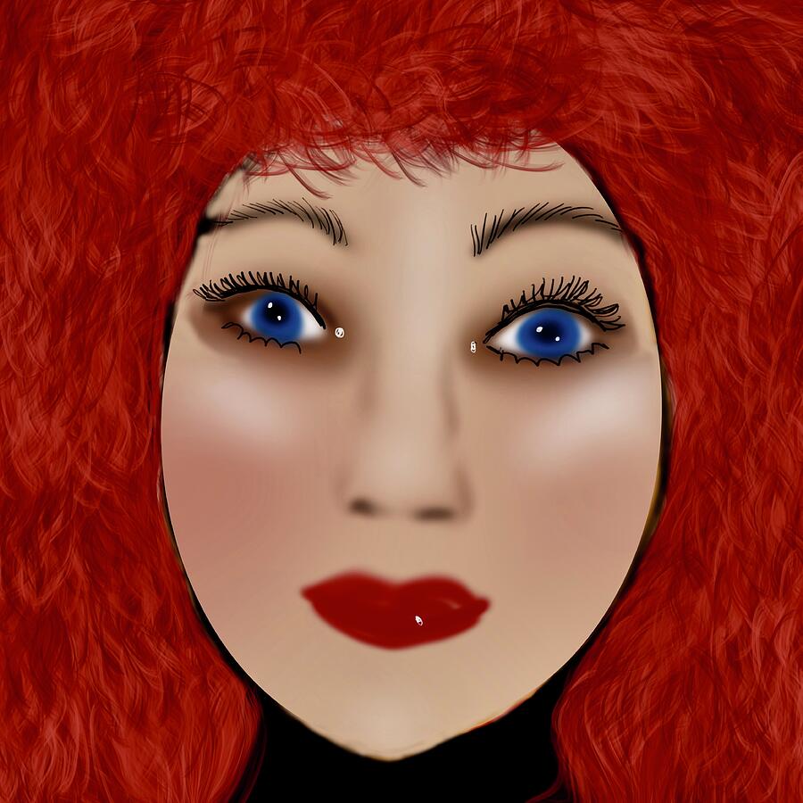 Freehand portrait Digital Art by Elaine Hayward - Fine Art America