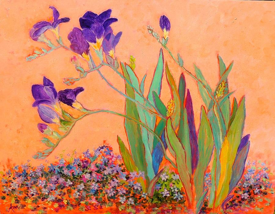 Freesia Painting by Ann Breeden - Pixels