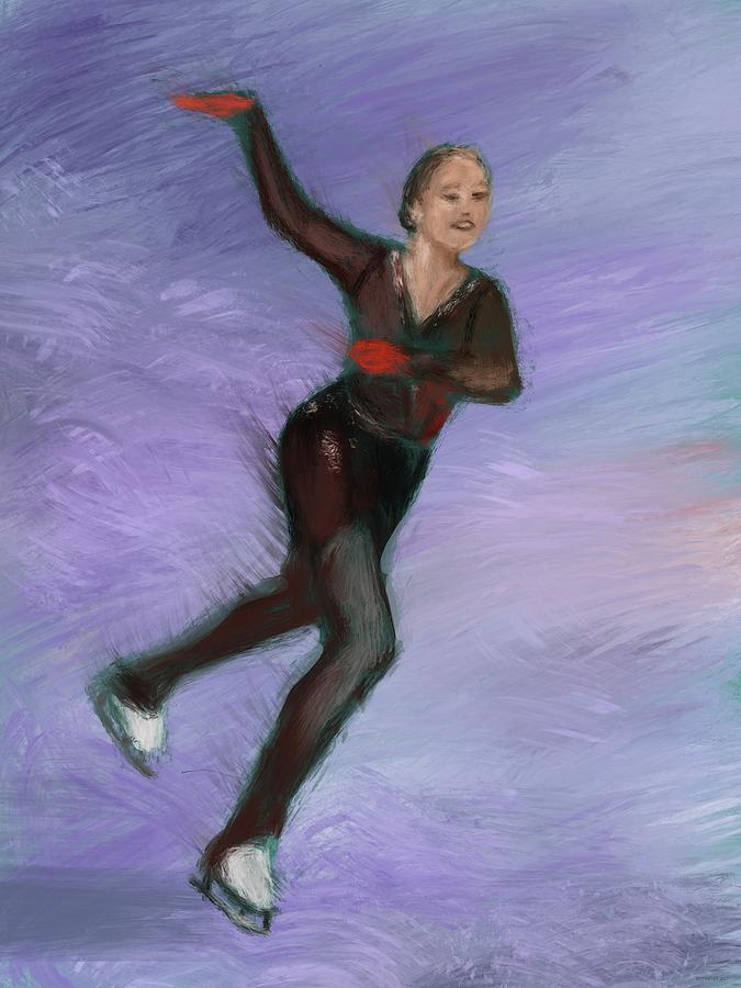 Freestyle Skating Painting by Larry Whitler