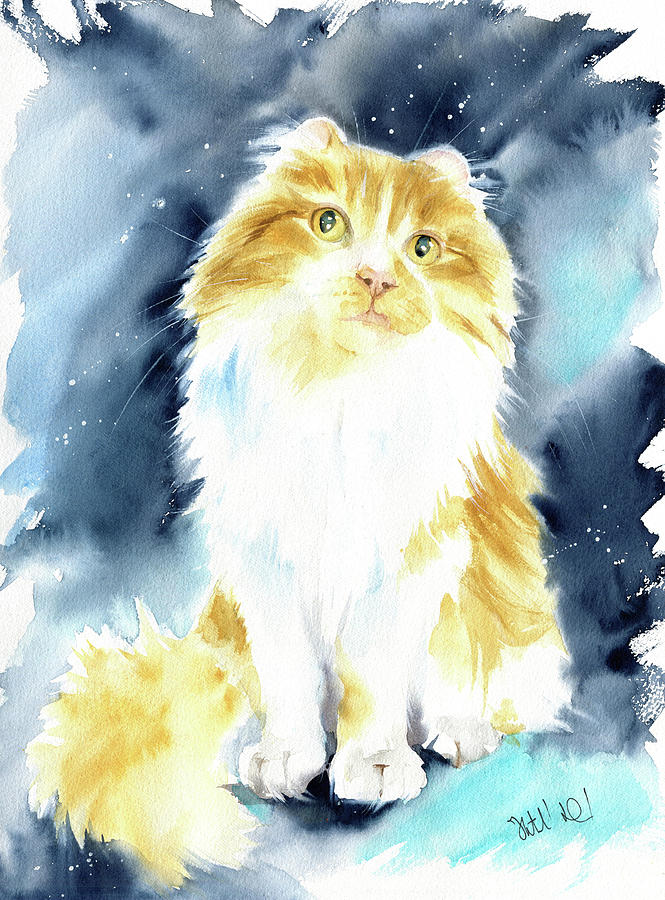 Freeway The Miracle Kitty painting Painting by Dora Hathazi Mendes
