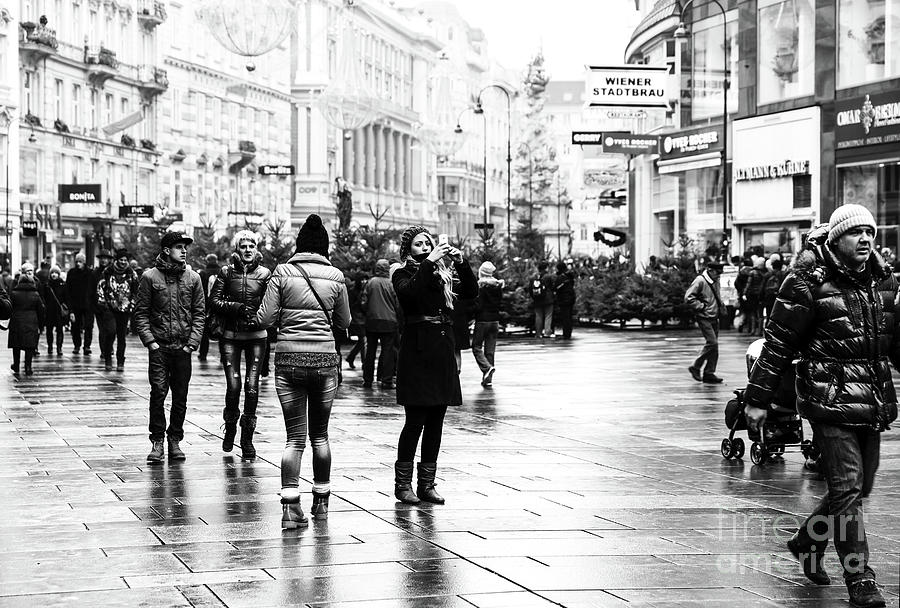 Freeze Frame at Stephansplatz in Vienna Photograph by John Rizzuto
