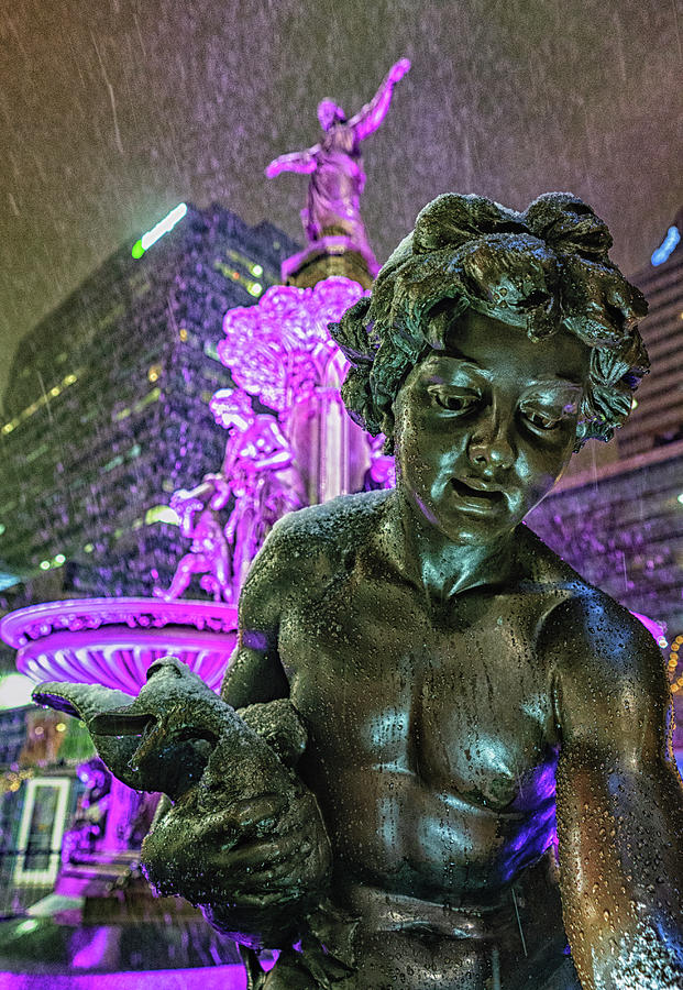 Freezing Fountain Photograph by Jon Reynolds