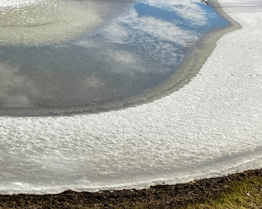 Winter Photograph - Freezing Pond Abstract by Phil And Karen Rispin