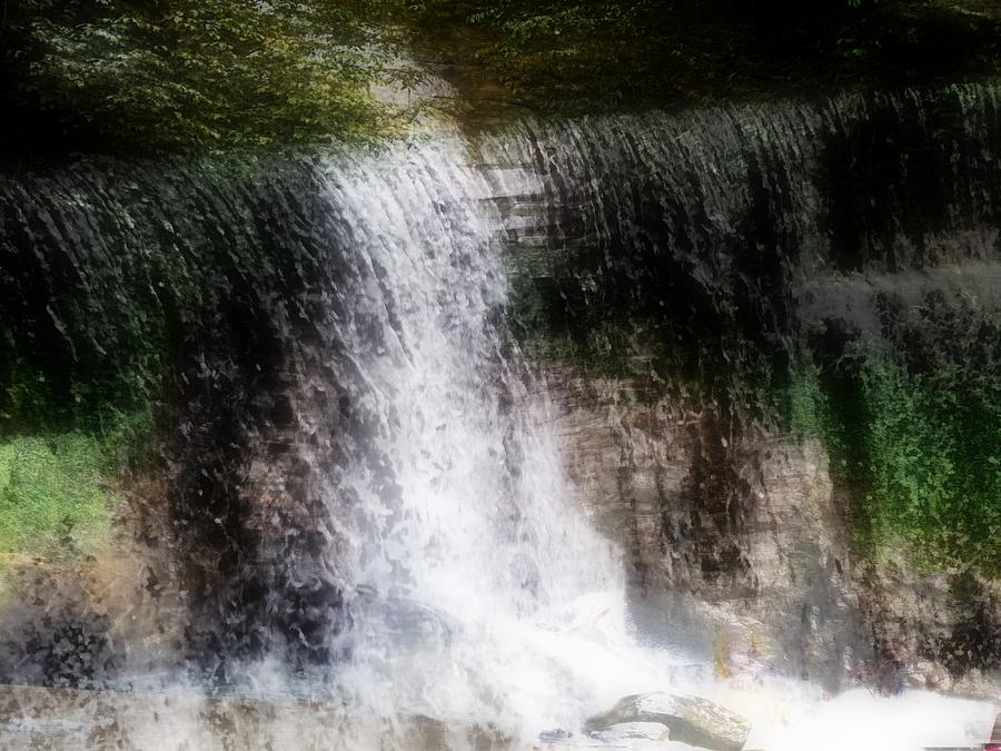 Freezing Waterfall In 3d Digital Art