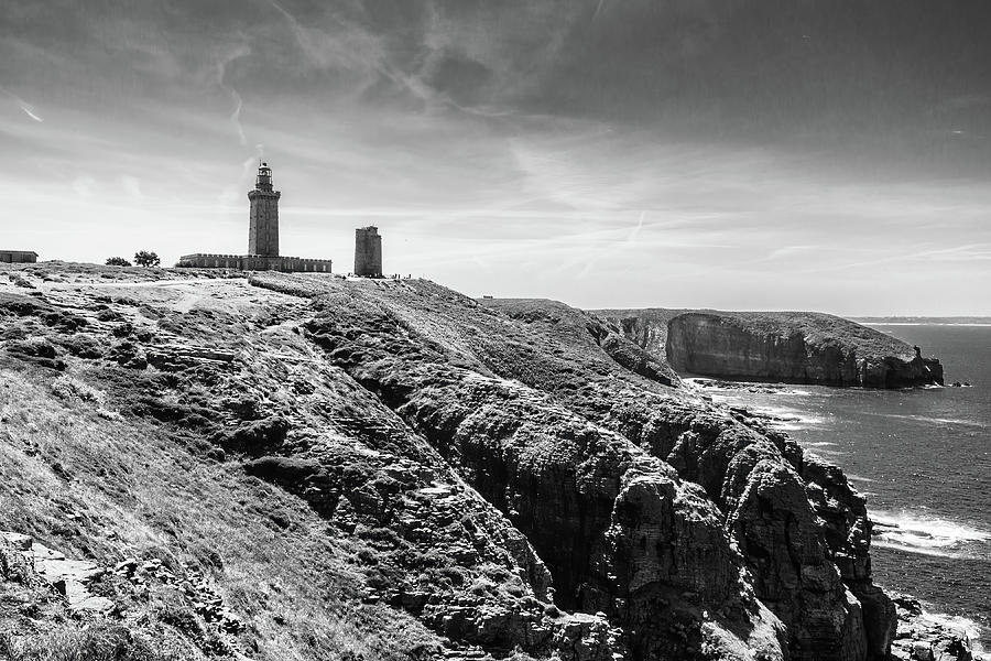 Frehel lighthouses  - BW Photograph by Jordi Carrio Jamila