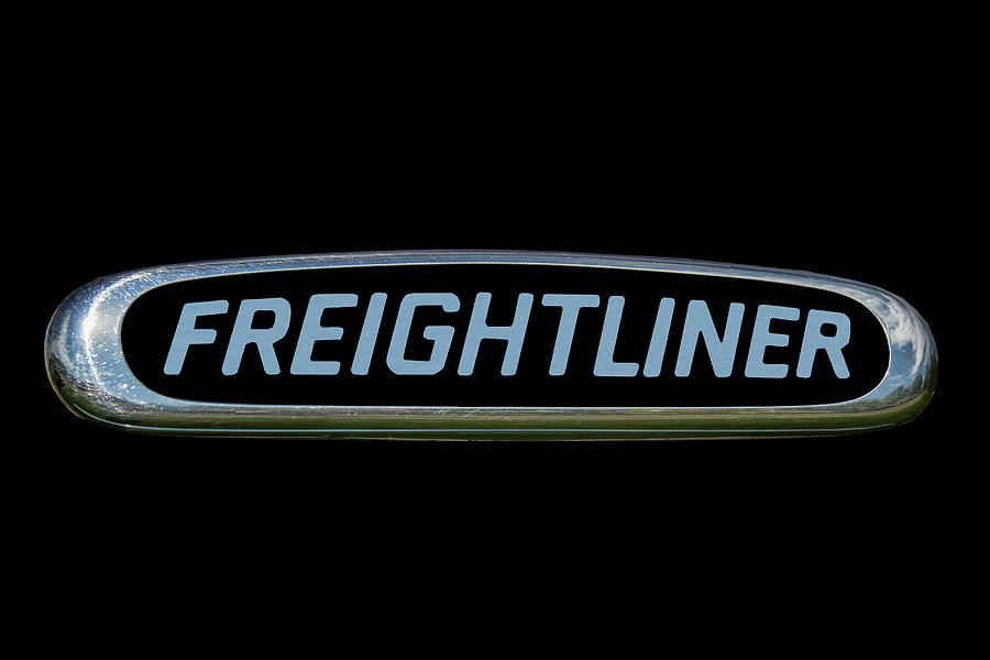 Freightliner Semi Truck Emblem Black Photograph by Nick Gray - Fine Art ...