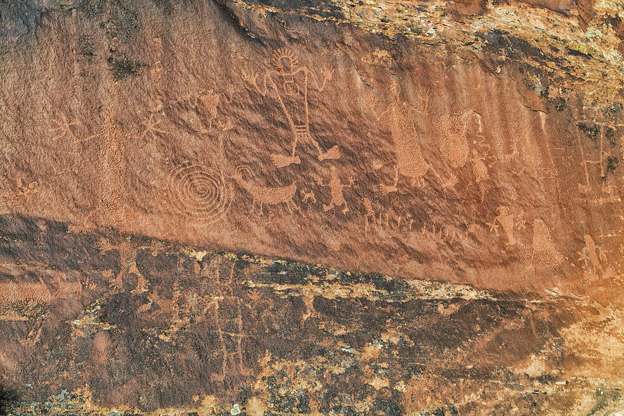 Fremont Petroglyph Panel beside a Hidden Portal  Photograph by Kathleen Bishop