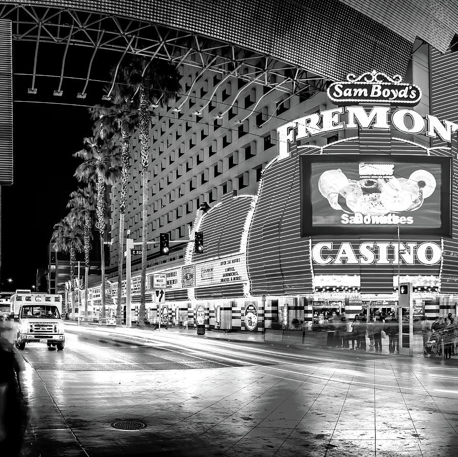 Las Vegas Photograph - Fremont Street Experience BW Triptych_1 by Az Jackson