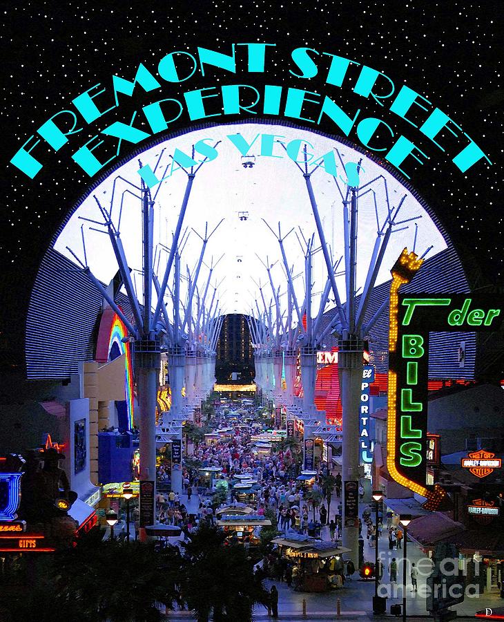 Fremont Street Experience Original Work A Mixed Media