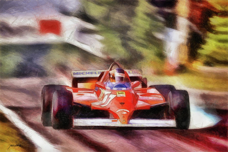 Frena Gilles  Painting by Tano V-Dodici ArtAutomobile