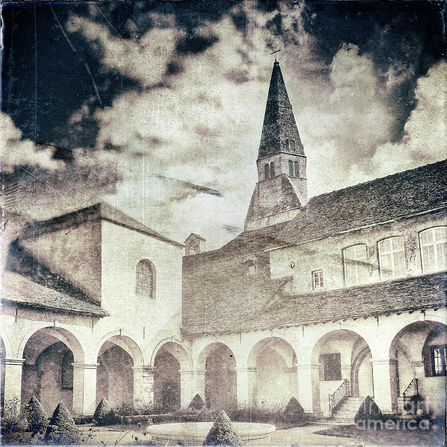 French Augustinian convent building of Cremieu in Isere retro styled Photograph by Gregory DUBUS