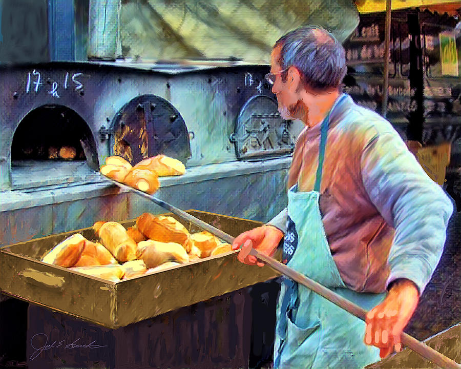 French Baker Painting by Joel Smith