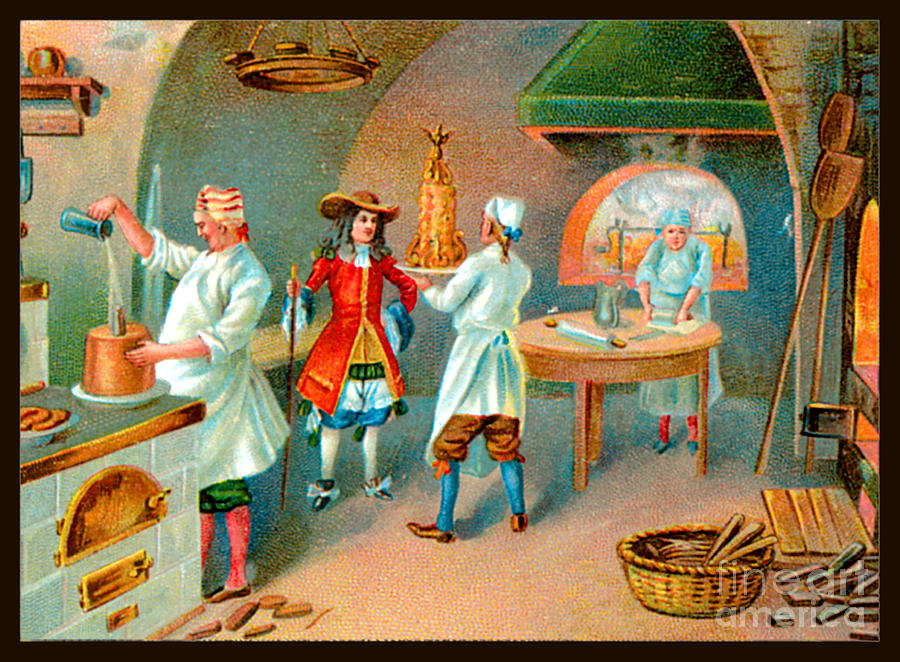 French Bakery 1700s Painting