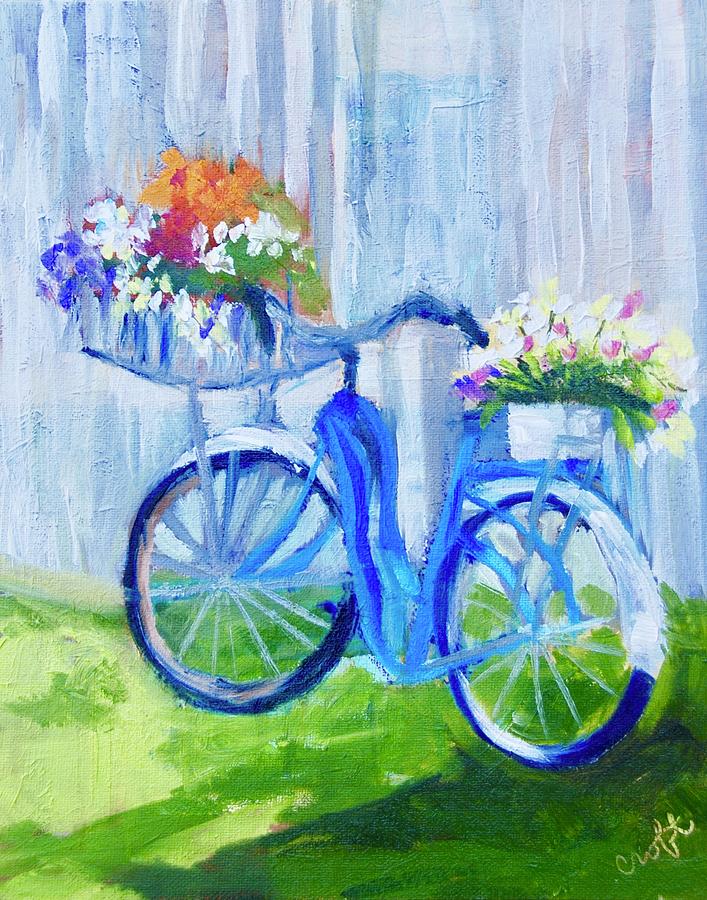 French Bike Painting by Rebecca Croft - Pixels