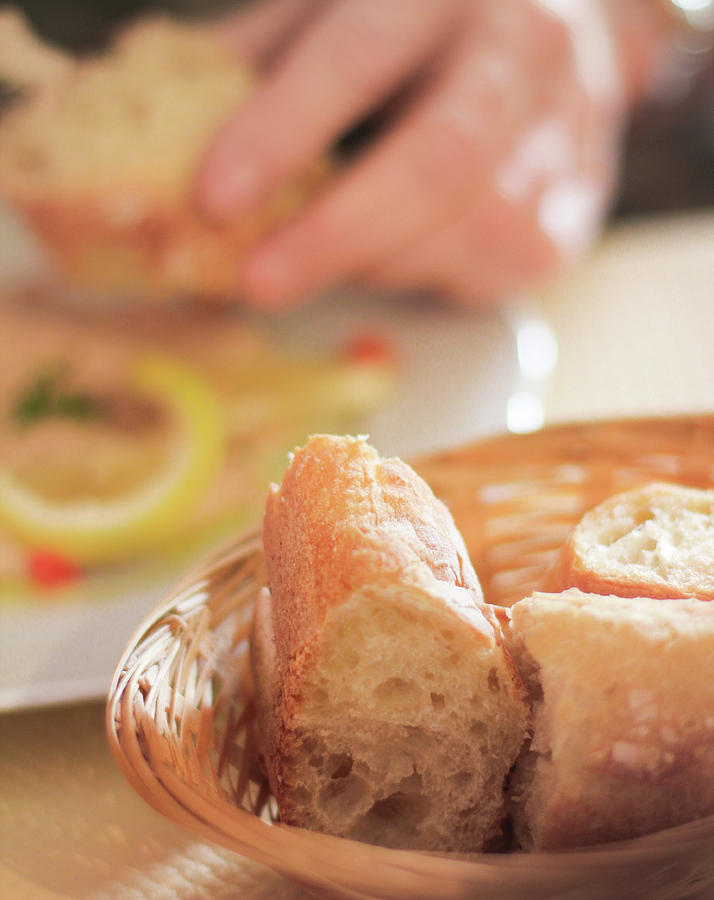French Bread With Dinner Photograph