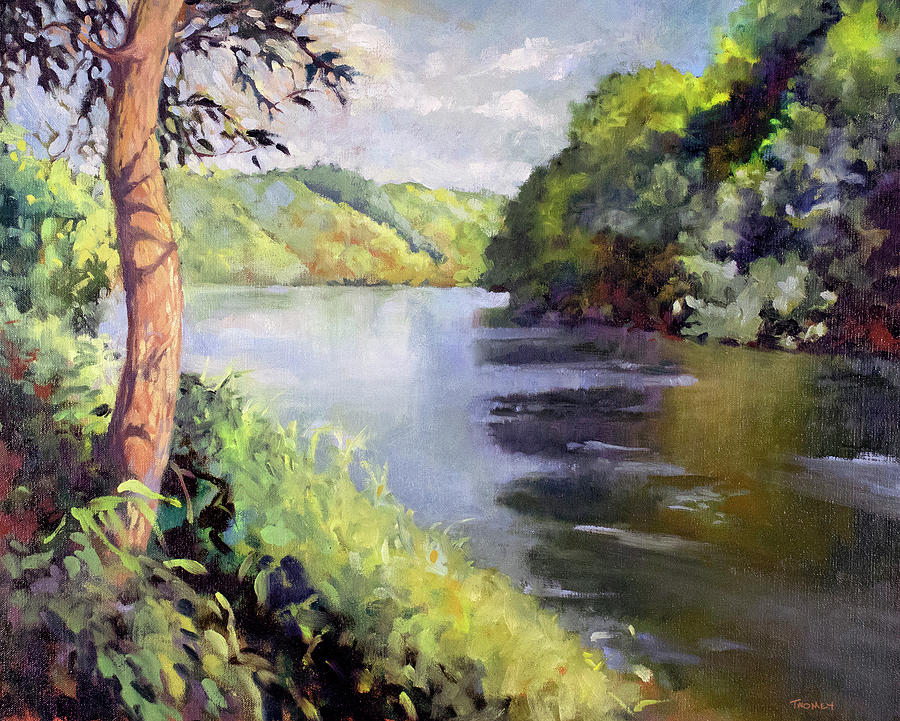 French Broad Afternoon Painting by Catherine Twomey