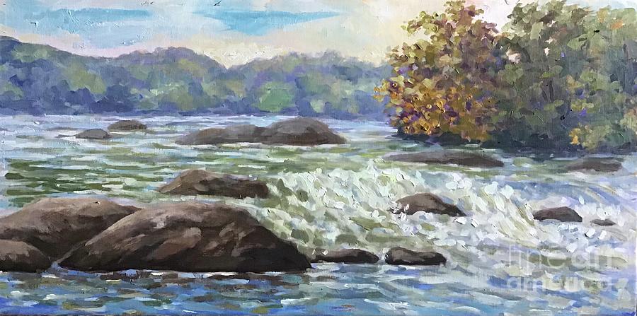 French Broad Morning Painting by Anne Marie Brown
