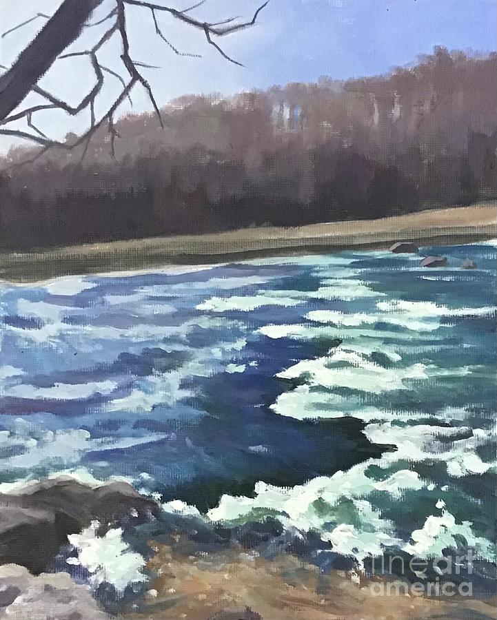 French Broad Winter Painting by Anne Marie Brown