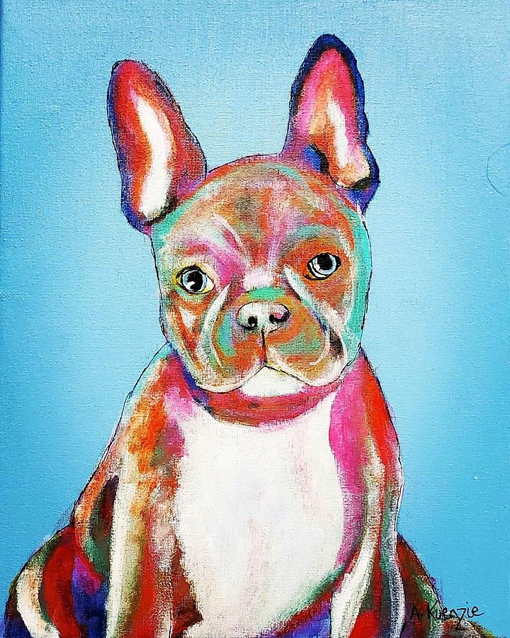 French Bulldog  Painting by Amy Kuenzie