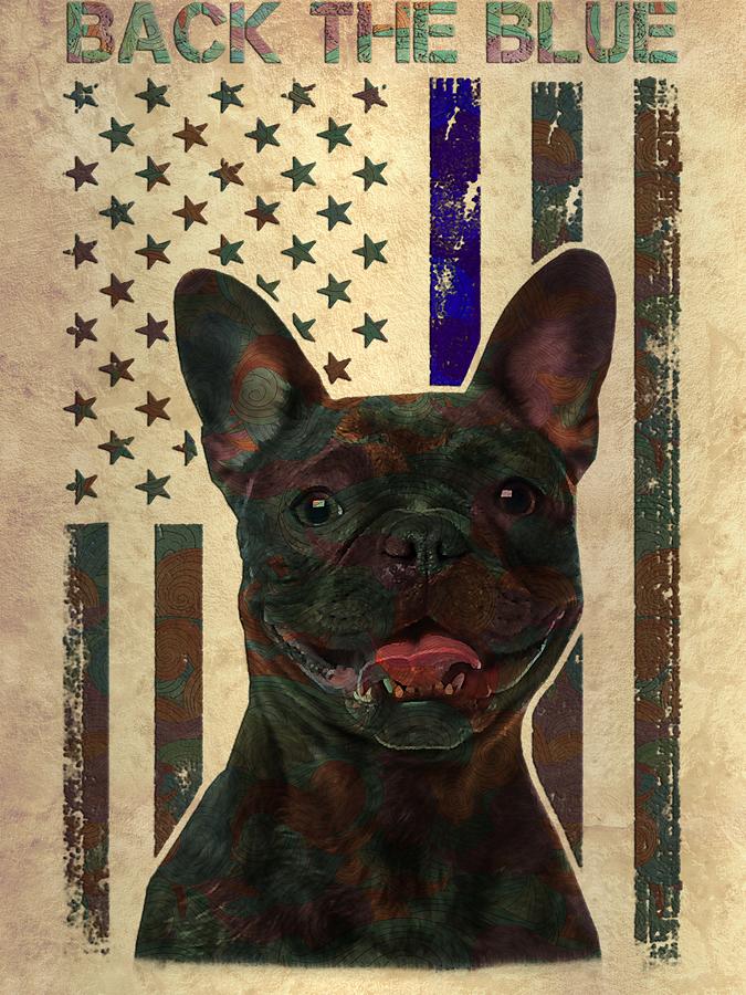 French bulldog clearance blue line