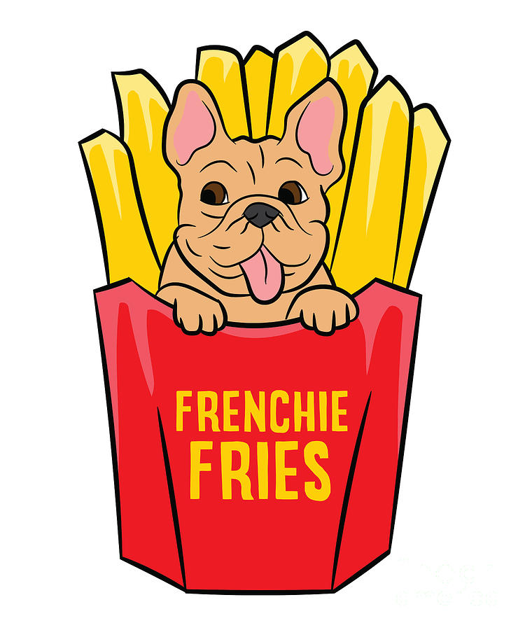 French Bulldog Frenchie Fries Cute French Bulldog Gifts Tapestry ...