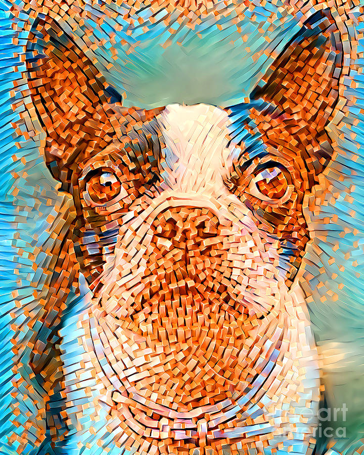 French Bulldog in Contemporary Modern Art 20220302 Mixed Media by Wingsdomain Art and Photography