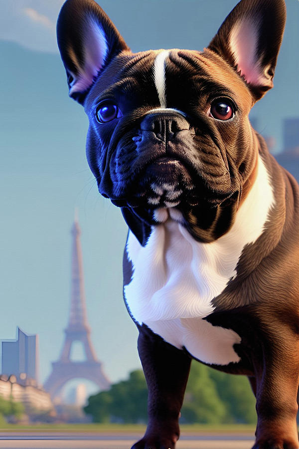 French Bulldog In Paris Mixed Media by Movie Poster Prints - Fine Art ...