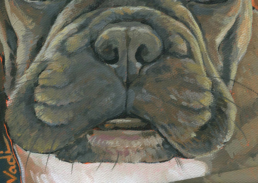 French Bulldog Mask Painting by Nadi Spencer