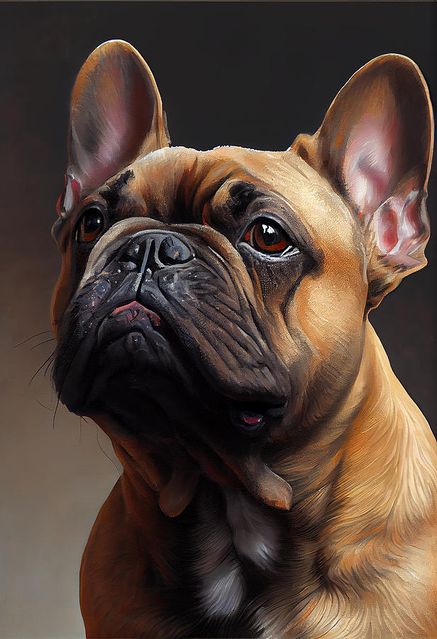 French Bulldog - Oil Paint Painting By Abart By Alexst - Fine Art America