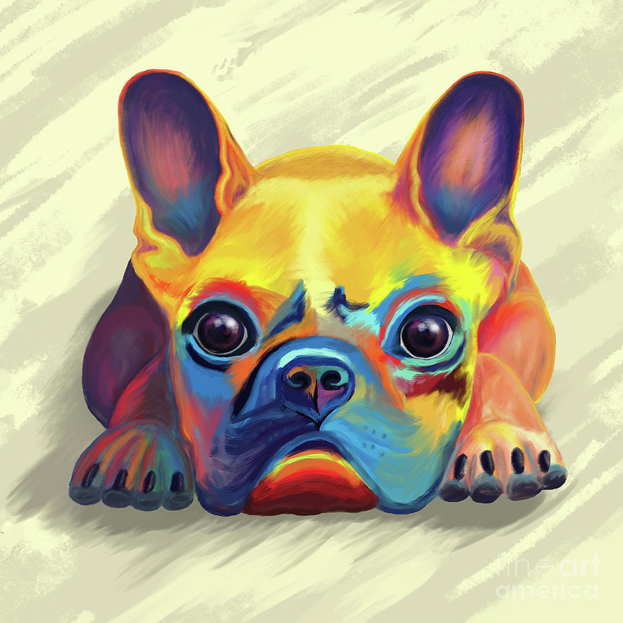 French Bulldog Pop Art Style Digital Art by Vladimir Tuzlay - Fine Art ...