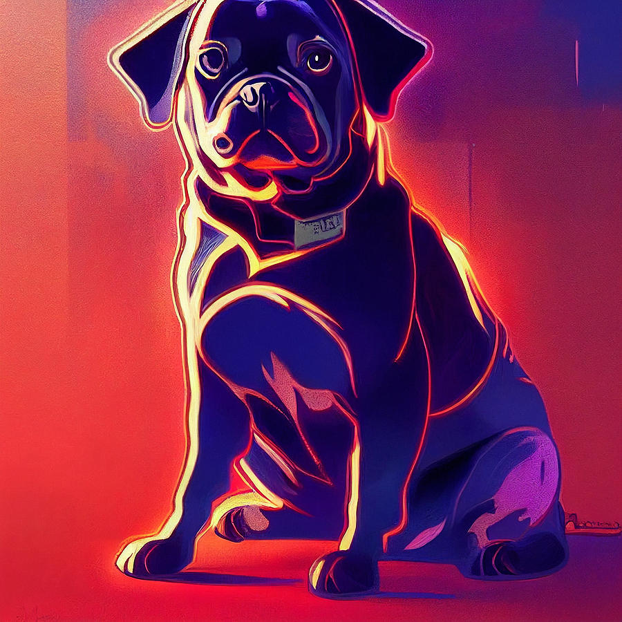 Dog Mixed Media - French Bulldog by SampadArt Gallery