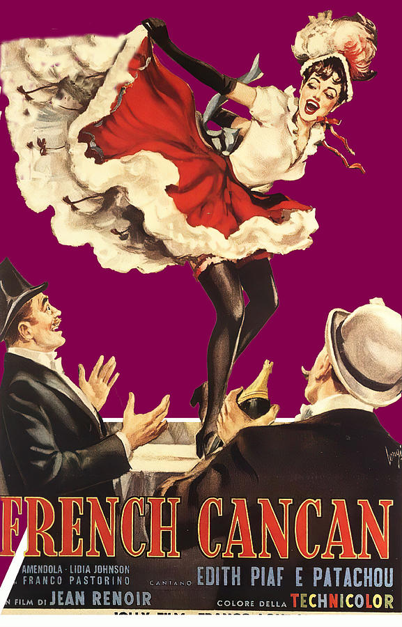 French Cancan, 1955 - 3d movie poster Mixed Media by Movie World Posters
