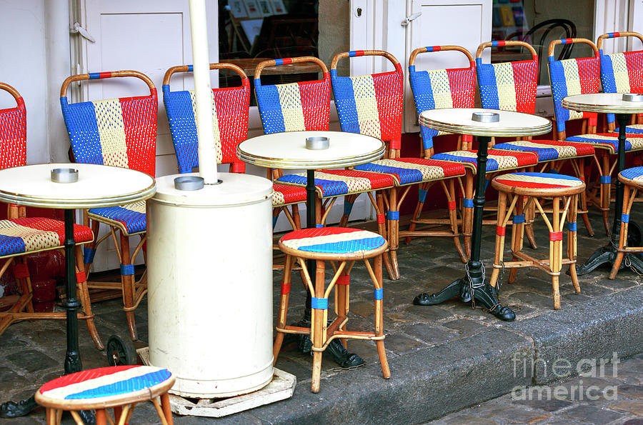French Chairs in Montmartre Paris Photograph by John Rizzuto